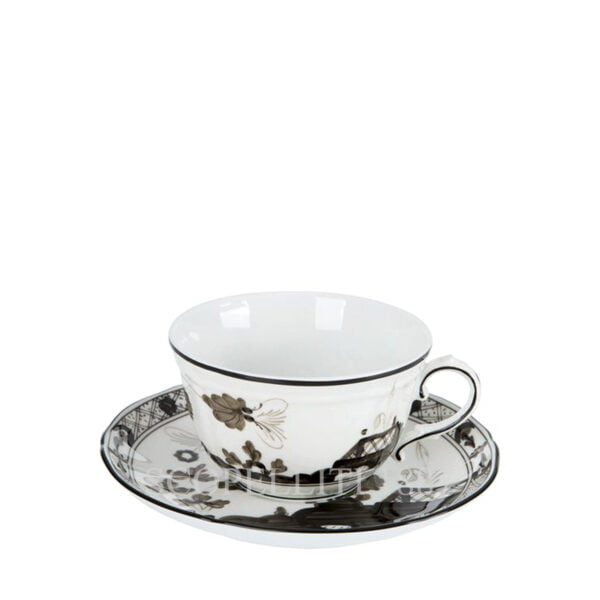 oriente albus tea cup with saucer