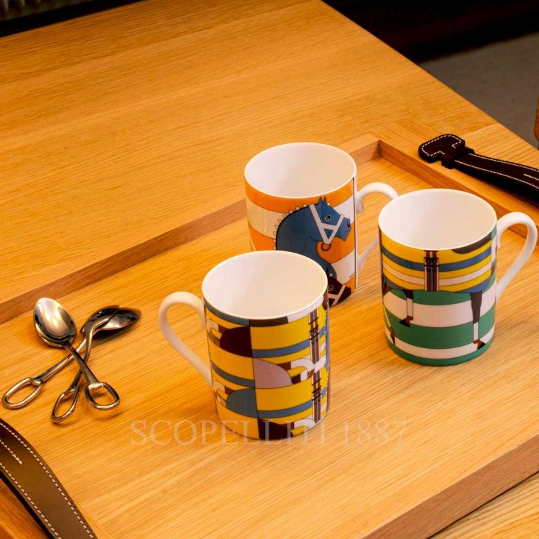 hermes rocabar gift set of 3 mugs