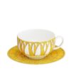 Hermes Set of 2 Breakfast Cups with Saucers Soleil d’Hermes