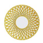 soleil d’hermès limoges porcelain dinner plate with yellow geometric soleil motif