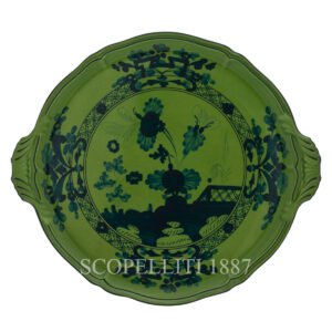 oriente malachite round cake plate