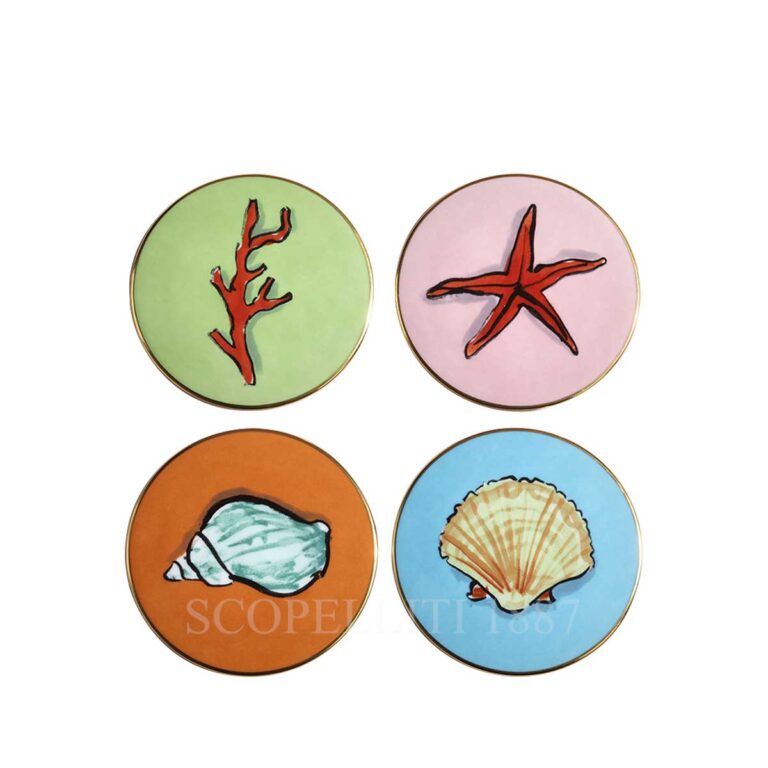 richard ginori set of 4 coasters il viaggio di nettuno