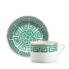 Ginori 1735 Tea Cup and Saucer Labirinto Green