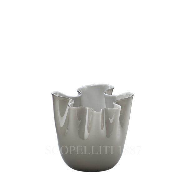 venini handkerchief vase new taupe grey