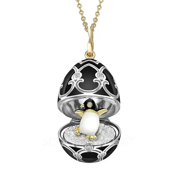 fabergé heritage penguin surprise egg pendant