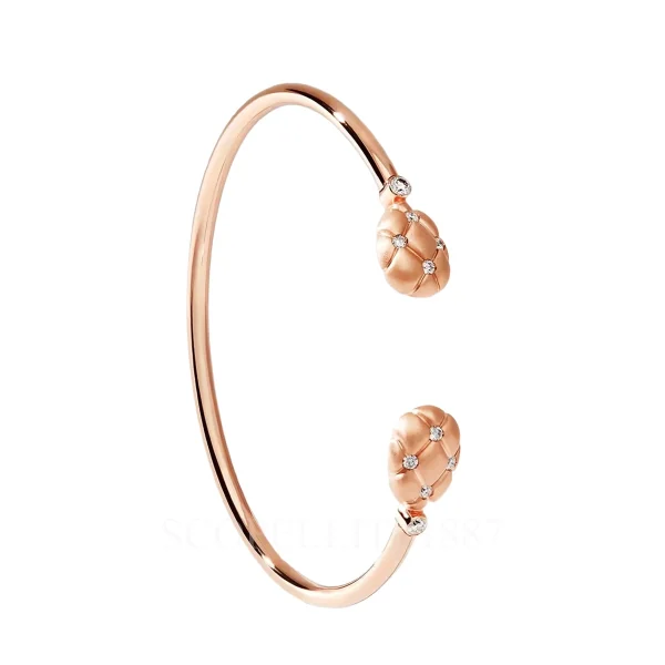 Fabergé Treillage Rose Gold Quilted Open Bracelet