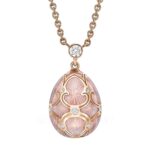 faberge gold diamond egg pendant rose