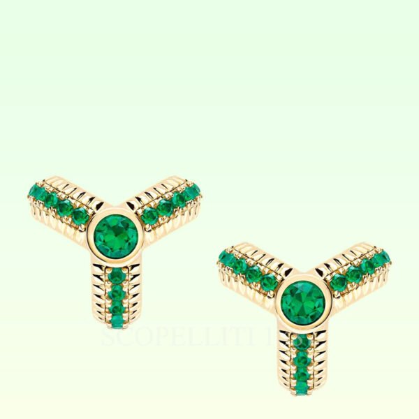 faberge earrings trio emerald