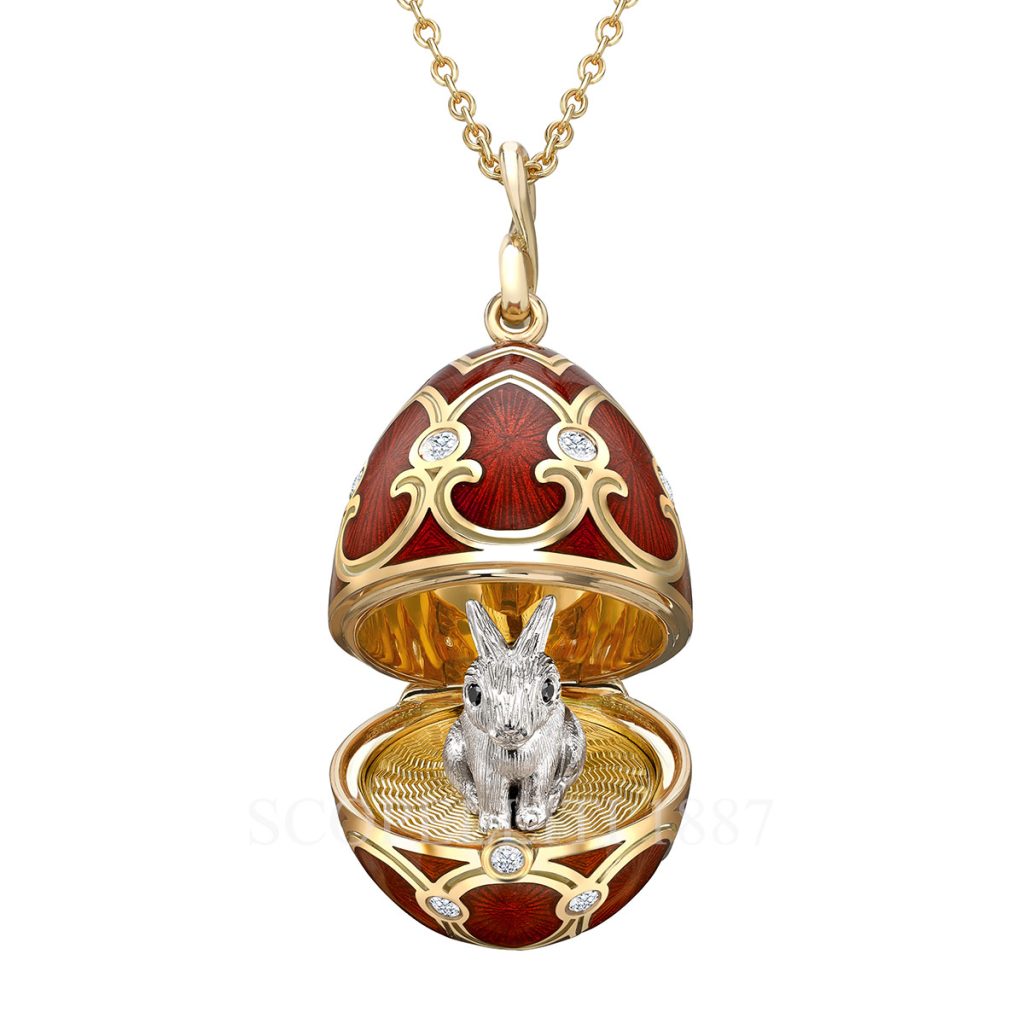 faberge egg pendant year of rabbit