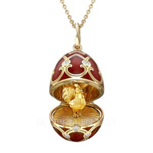 faberge egg pendant year of rooster