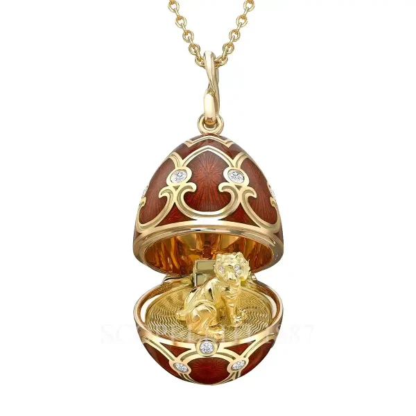 fabergé egg pendant chinese zodiac tiger