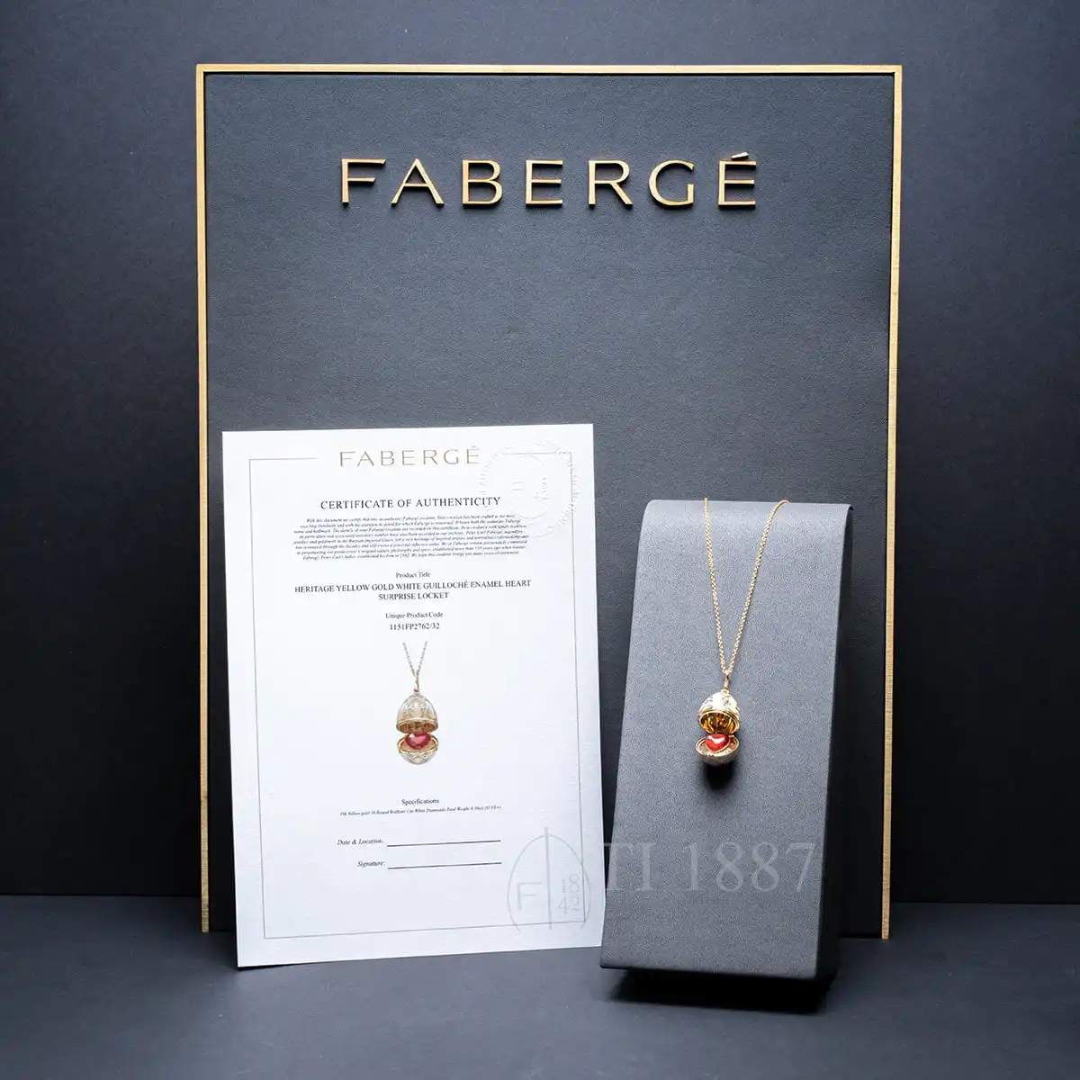 fabergé heritage heart surprise egg pendant gold