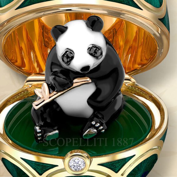 faberge green panda surprise locket