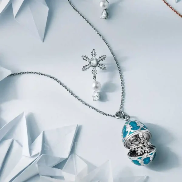 fabergé heritage snowflake surprise egg pendant