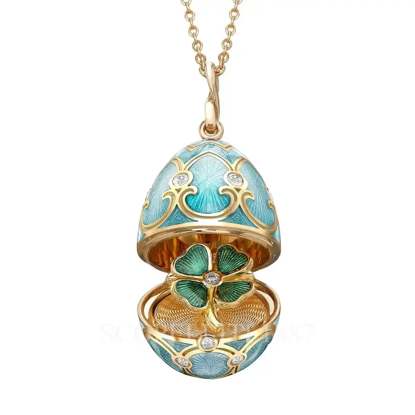 fabergé heritage clover surprise egg pendant