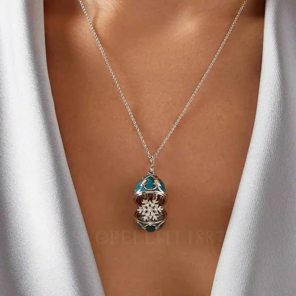 fabergé heritage snowflake surprise egg pendant