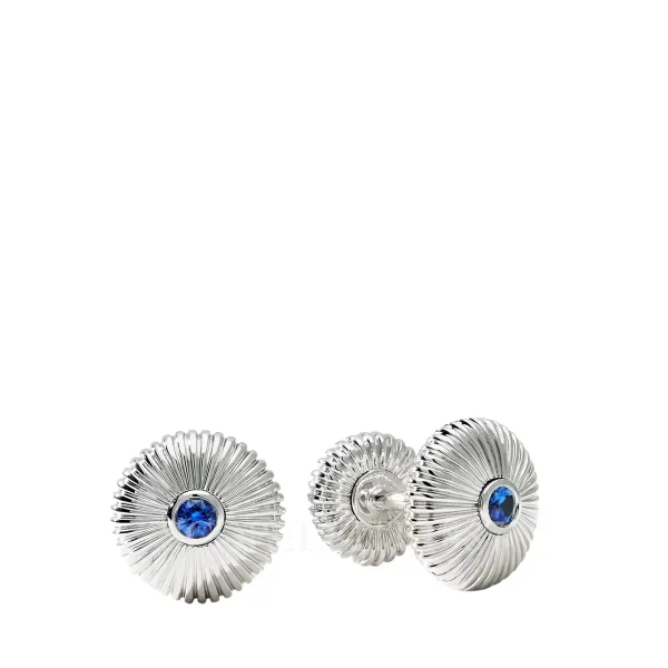 fabergé fluted sapphire cufflinks white gold