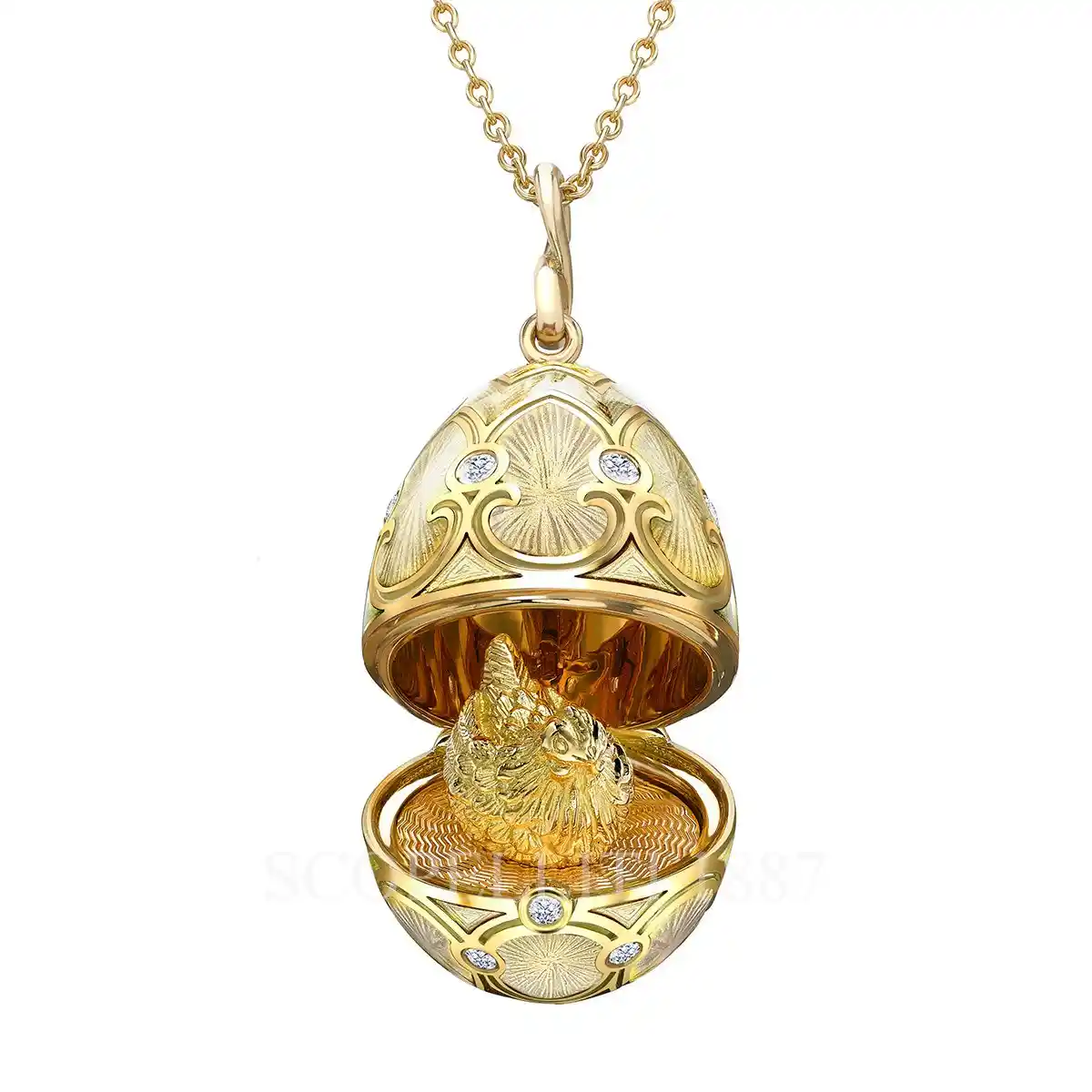 fabergé heritage hen surprise egg pendant