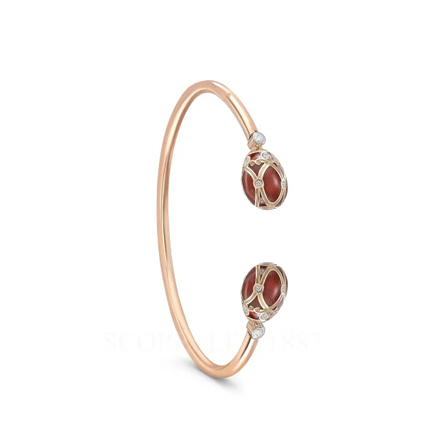fabergé red enamel open bracelet