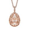 Fabergé 18kt Rose Gold Diamond Egg Pendant Imperial