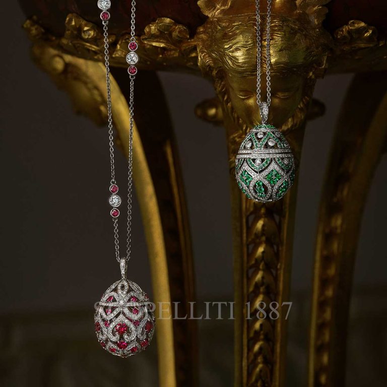 faberge imperial diamond egg pendants