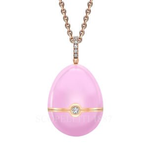 faberge rose egg pendant girl diamond