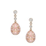 faberge rose gold diamond pink earrings