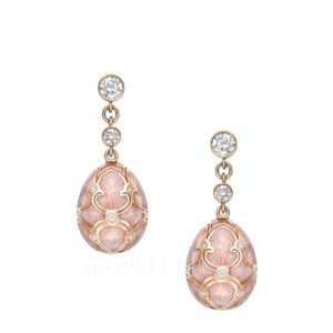 faberge rose gold diamond pink earrings