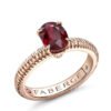 Fabergé Rose Gold Ruby Fluted Ring Colours of Love