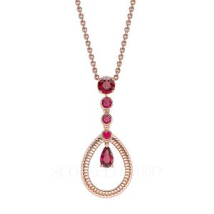 faberge rose gold ruby pendant colours of love