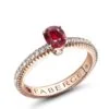 Fabergé Rose Gold Ruby Ring with Diamond Colours of Love