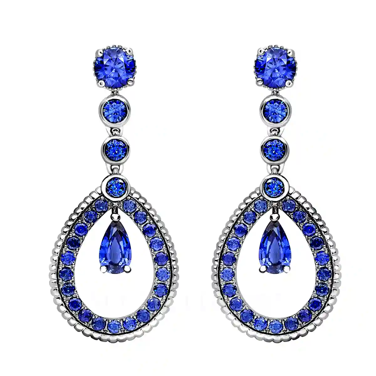 fabergé teardrop sapphire earrings
