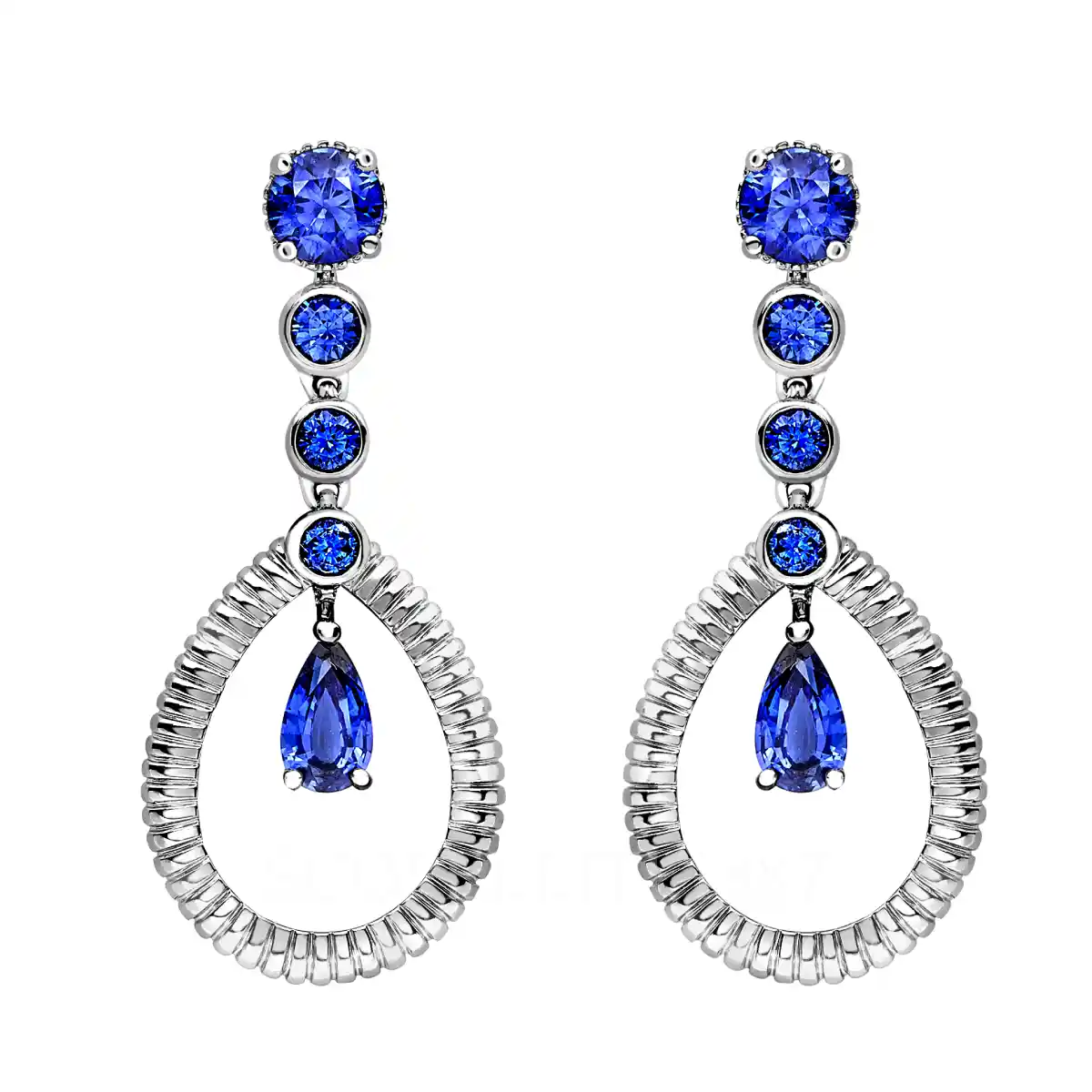 fabergé white gold teardrop earrings