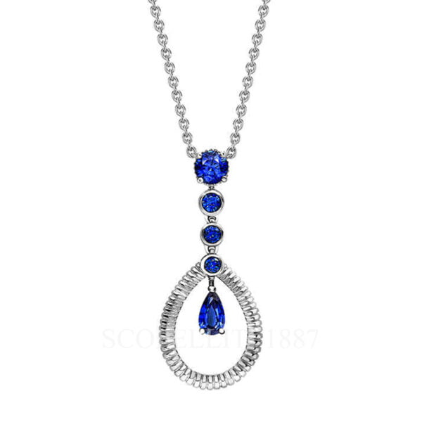 faberge white gold blue sapphire pendant colours of love