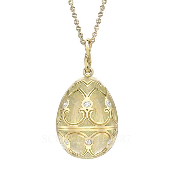 faberge gold egg pendant with diamond 1439