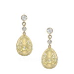 faberge 18kt yellow gold diamond opalescent earrings heritage