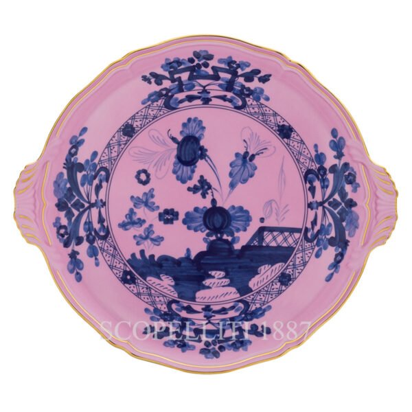 Ginori 1735 Round Cake Plate Oriente Italiano Azalea