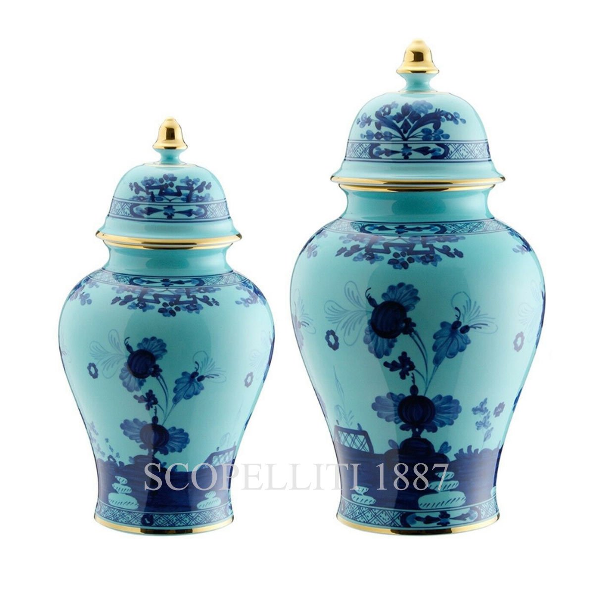 oriente italiano iris potiche vase set