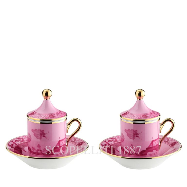 Ginori 1735 Téte a Téte Coffee Set Oriente Italiano Porpora