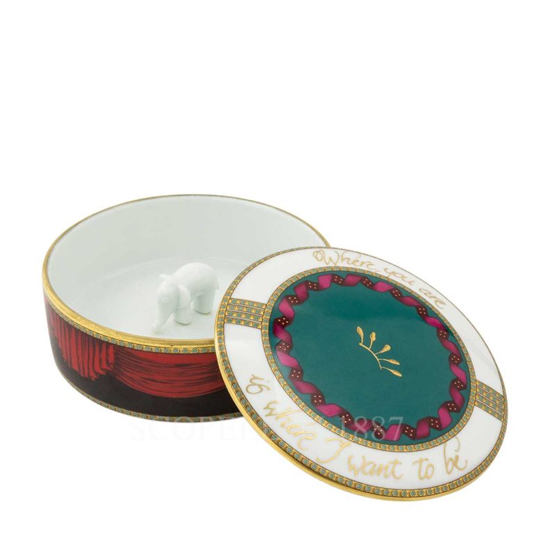 ginori totem elephant round box customizable