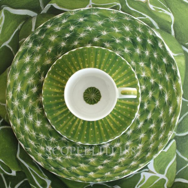 taitu dessert plate cactus presentation green