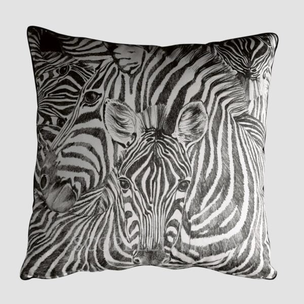 taitu square cushion 48x48 wild spirit zebra back