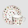 Taitù Tea Cup with Saucer Noel Oro – Set of 4