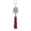Fabergé 18kt White Gold Ruby Tassel Pendant Imperial Imperatrice