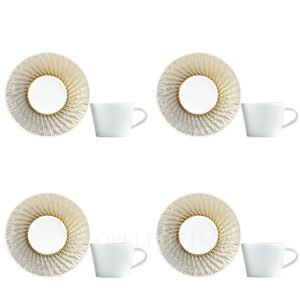 bernardaud twist again set 4 coffee cup and saucer