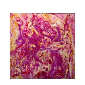 daum amber red seasons decorative panel