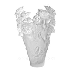 daum white magnum vase limited edition