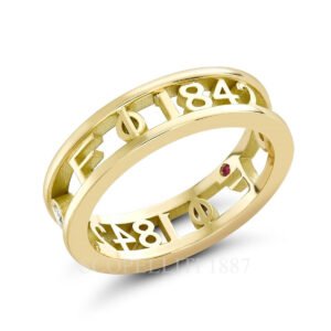 faberge yellow gold diamond signature ring