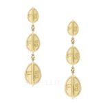 faberge yellow gold egg drop earrings