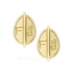 faberge yellow gold egg stud earrings